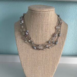 Elegant Multi-Strand Beaded Necklace
